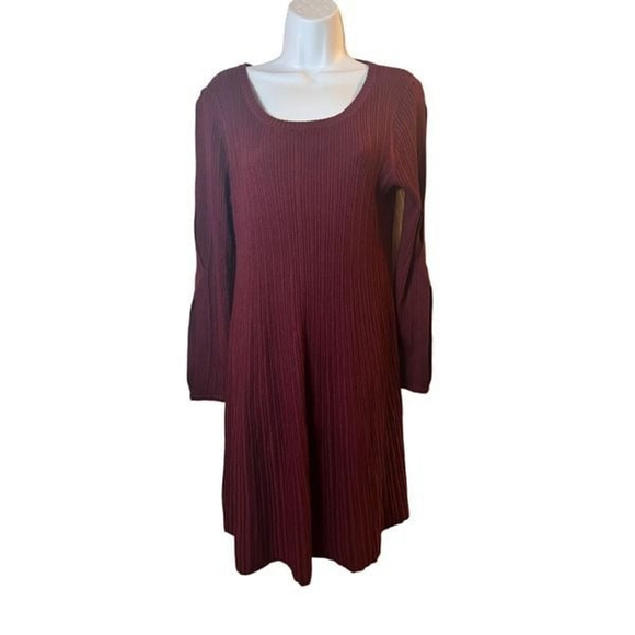 Est 1946 by Cato Wine Red Long Sleeved Dress Size M - Picture 1 of 11